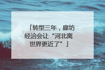 转型三年，廊坊经洽会让“河北离世界更近了”