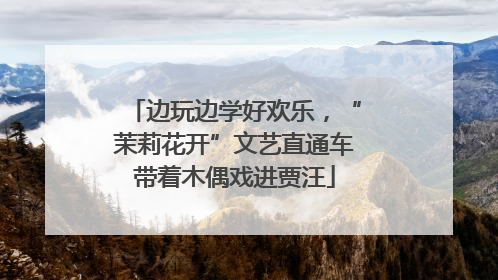 边玩边学好欢乐，“茉莉花开”文艺直通车带着木偶戏进贾汪