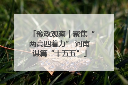豫政观察｜聚焦“两高四着力” 河南谋篇“十五五”