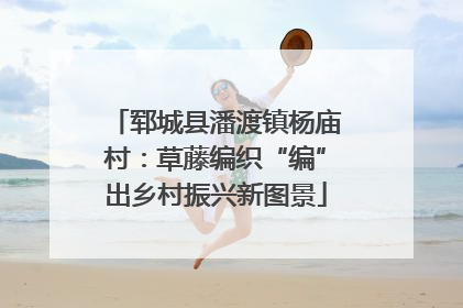 郓城县潘渡镇杨庙村：草藤编织“编”出乡村振兴新图景
