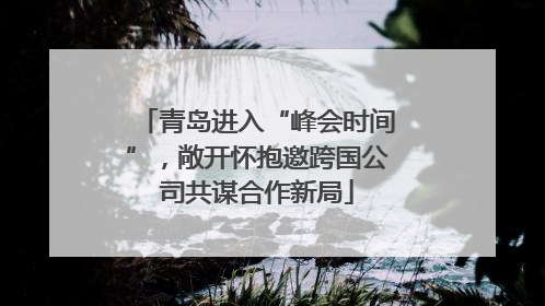 青岛进入“峰会时间”，敞开怀抱邀跨国公司共谋合作新局