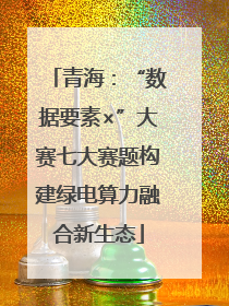 青海：“数据要素×”大赛七大赛题构建绿电算力融合新生态
