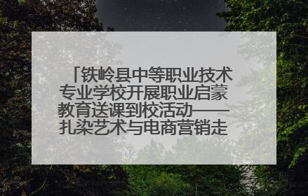 铁岭县中等职业技术专业学校开展职业启蒙教育送课到校活动——扎染艺术与电商营销走进熊官屯镇中心小学