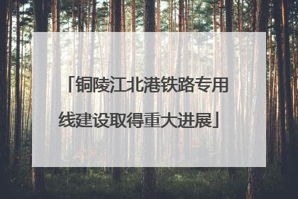 铜陵江北港铁路专用线建设取得重大进展