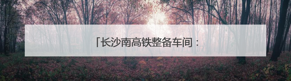 长沙南高铁整备车间：实战演练强能力(图)