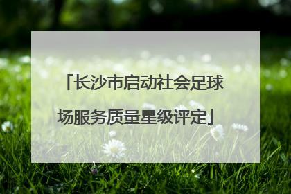 长沙市启动社会足球场服务质量星级评定