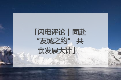 闪电评论｜同赴“友城之约” 共襄发展大计