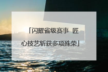 闪耀省级赛事  匠心技艺斩获多项殊荣
