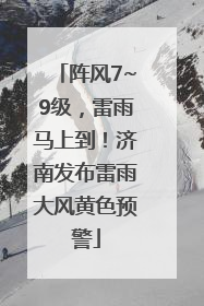 阵风7~9级，雷雨马上到！济南发布雷雨大风黄色预警
