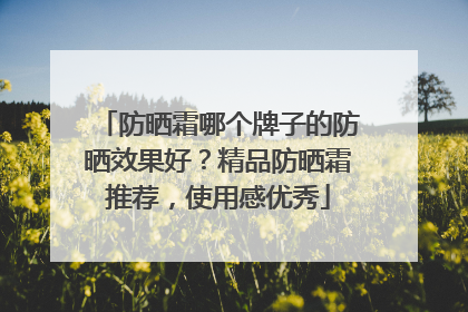 防晒霜哪个牌子的防晒效果好？精品防晒霜推荐，使用感优秀