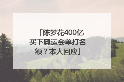 陈梦花400亿买下奥运会单打名额？本人回应