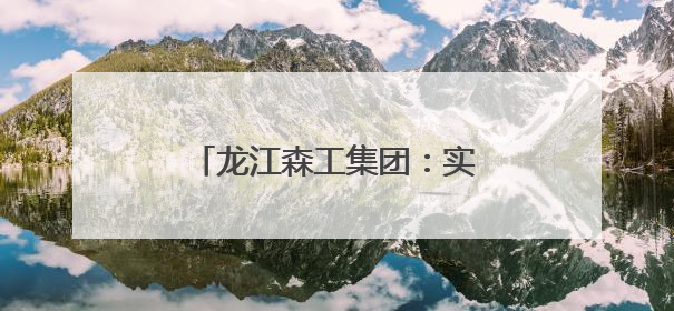 龙江森工集团：实施创新驱动 “数智林业”跑出加速度