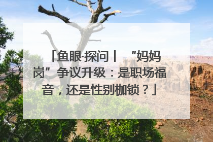 鱼眼·探问丨 “妈妈岗”争议升级：是职场福音，还是性别枷锁？