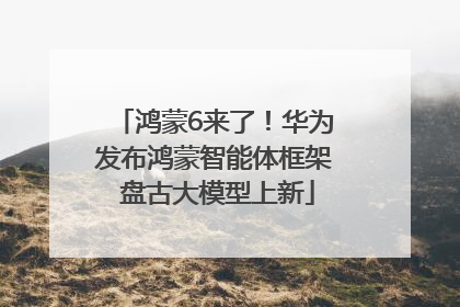 鸿蒙6来了！华为发布鸿蒙智能体框架 盘古大模型上新