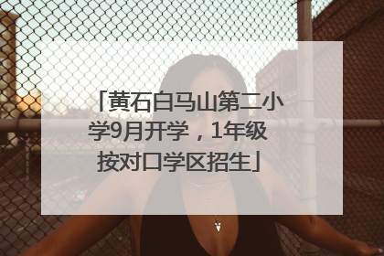 黄石白马山第二小学9月开学，1年级按对口学区招生