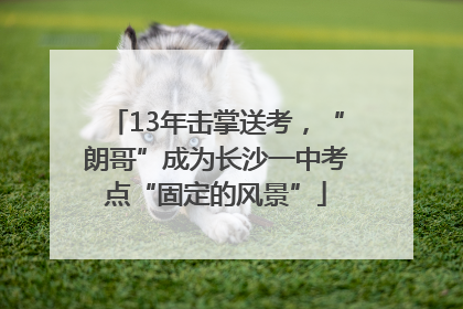 13年击掌送考，“朗哥”成为长沙一中考点“固定的风景”