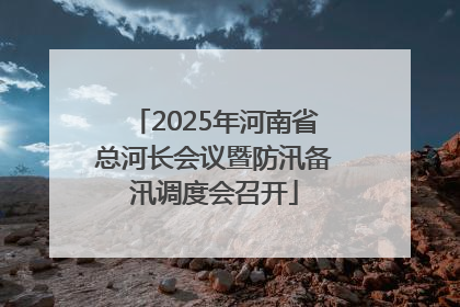 2025年河南省总河长会议暨防汛备汛调度会召开