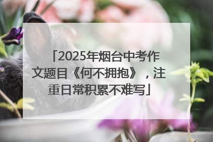 2025年烟台中考作文题目《何不拥抱》，注重日常积累不难写