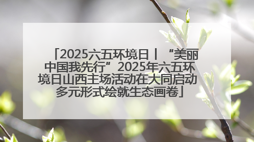 2025六五环境日丨“美丽中国我先行”2025年六五环境日山西主场活动在大同启动 多元形式绘就生态画卷