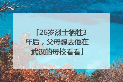 26岁烈士牺牲3年后，父母想去他在武汉的母校看看