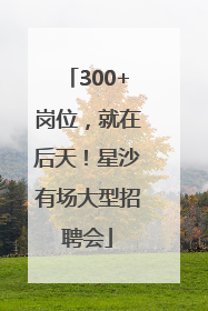 300+岗位，就在后天！星沙有场大型招聘会