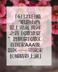 6月21日晚，“唱游山西 爱上岢岚 黄河之音 民歌盛宴”晋陕蒙民歌汇在国家AAA级景区——岢岚宋长城精彩上演