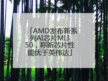 AMD发布新系列AI芯片MI350，称新芯片性能优于英伟达