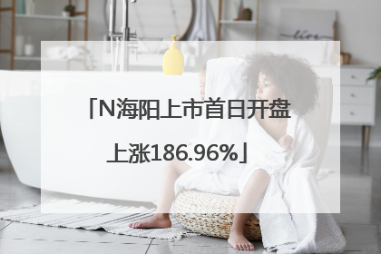 N海阳上市首日开盘上涨186.96%